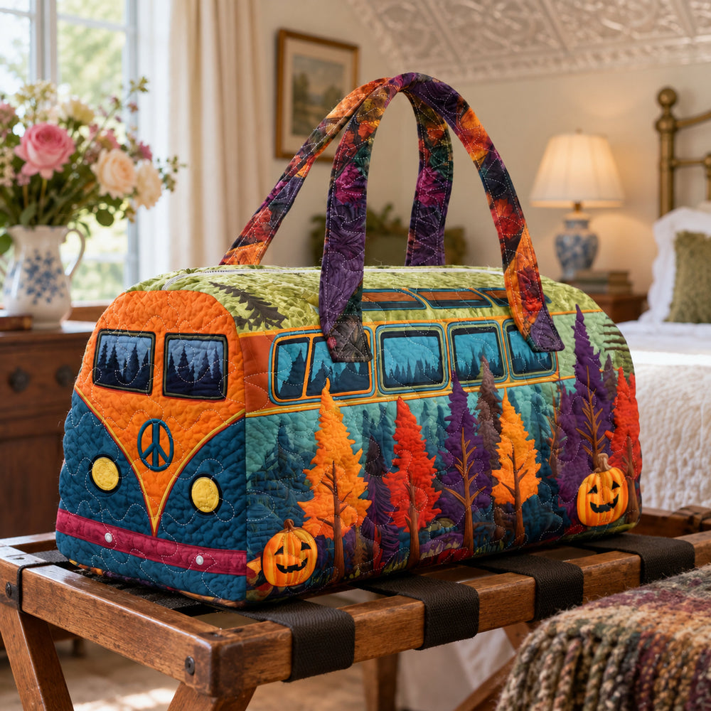 Autumn Camper Quilted Weekender Bag