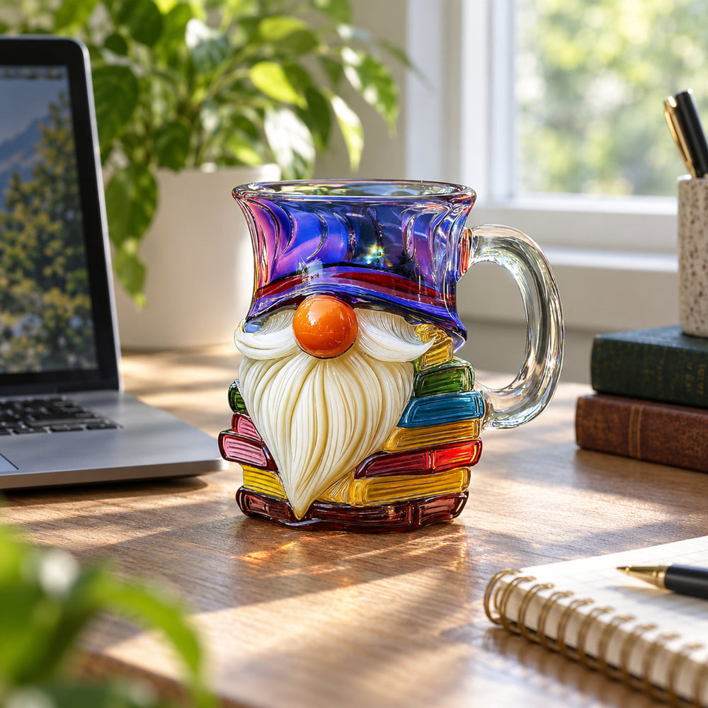 Book Gnome Glass Mug