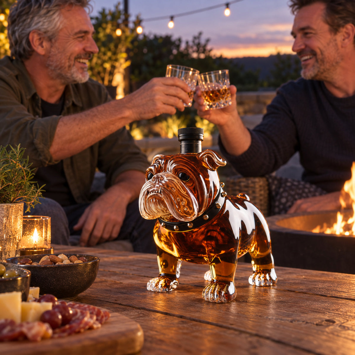 Bulldog Whisky Decanter, styled at home