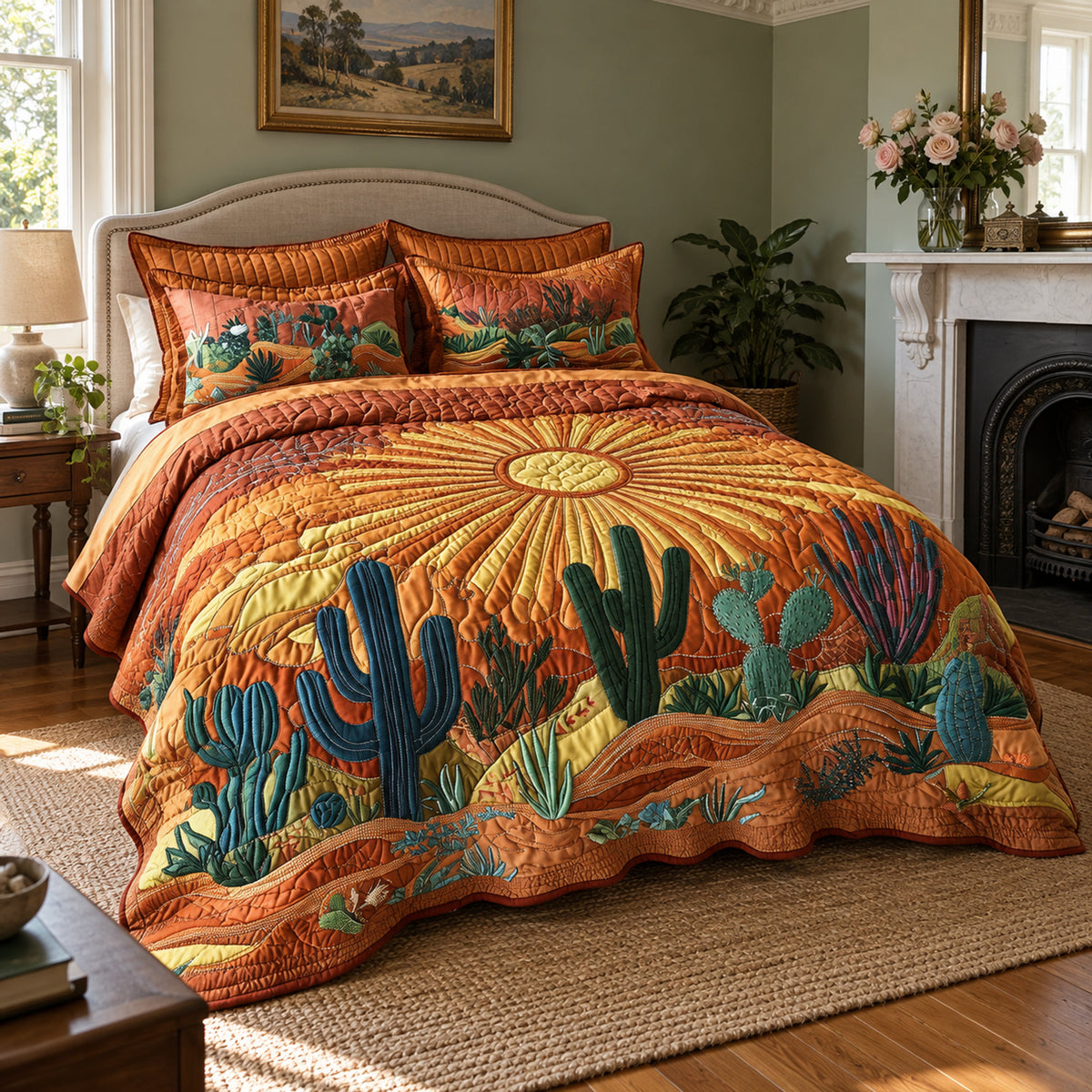 Desert Sunrise Quilted Coverlet Set