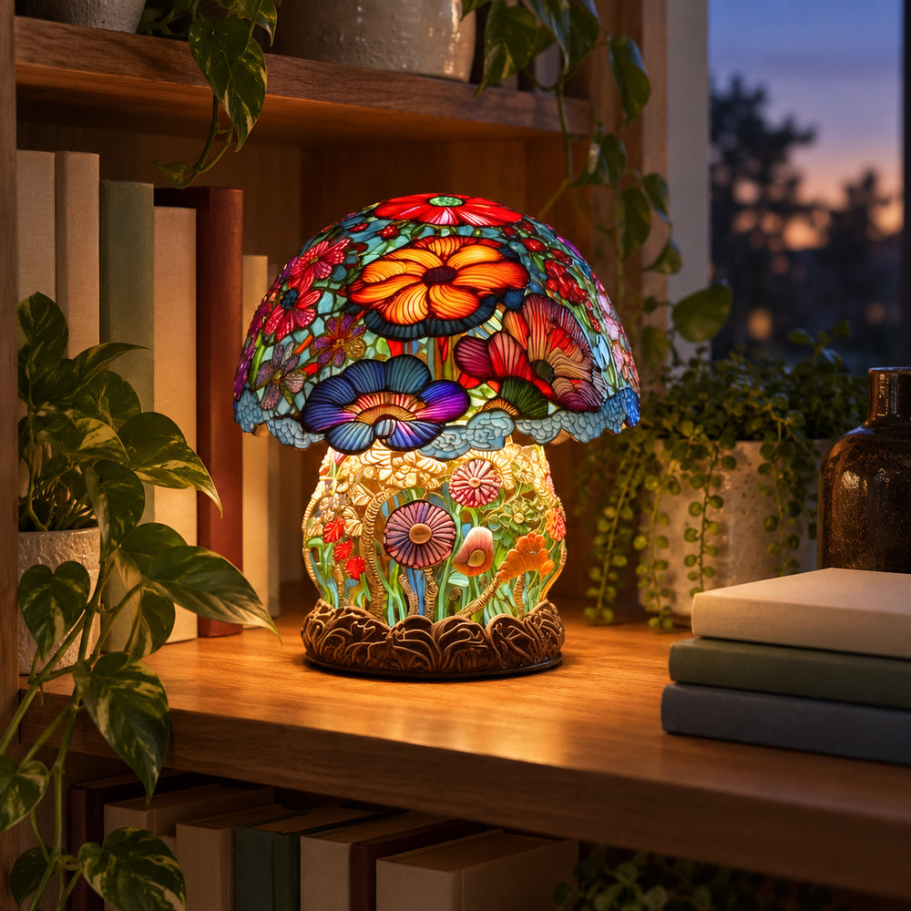 Flower Garden Mushroom Lamp