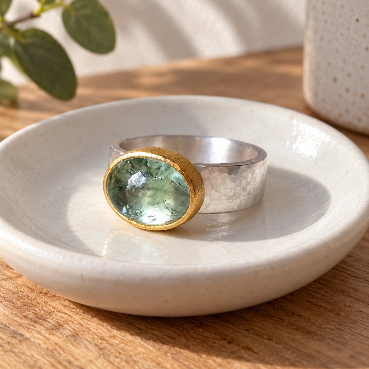 Green Stone Vintage Ring
