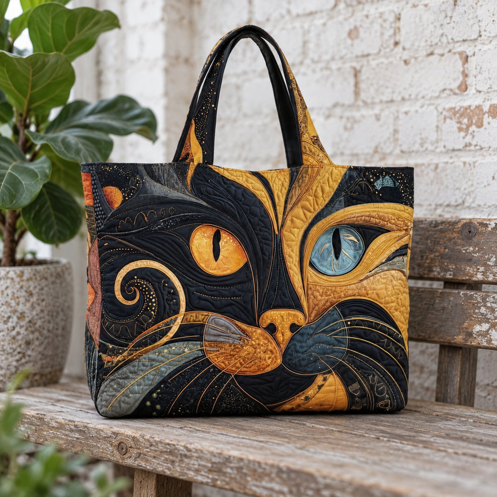 Mystic Cat Quilted Tote