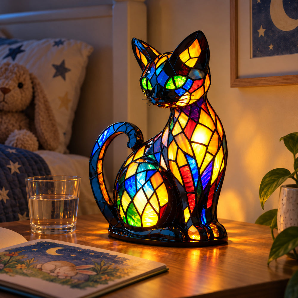 Pino Rainbow Cat Mosaic Lamp