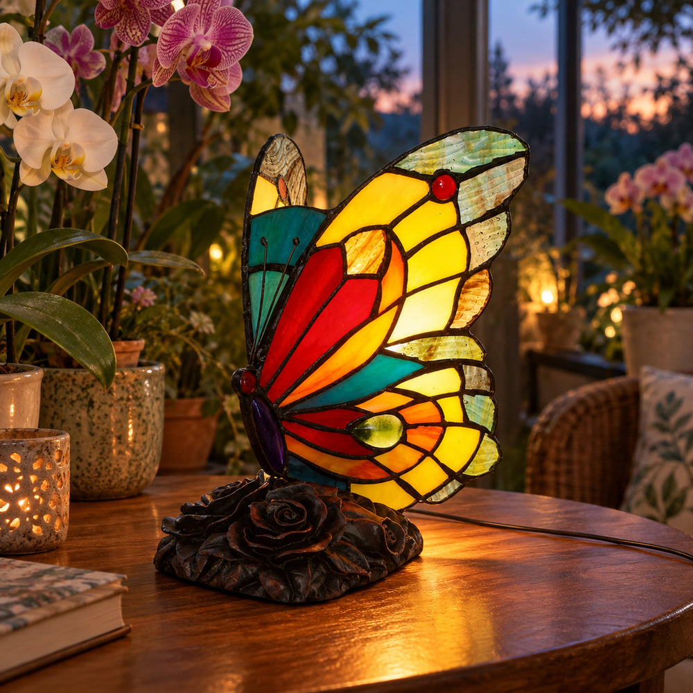 Rainbow Wing Butterfly Lamp