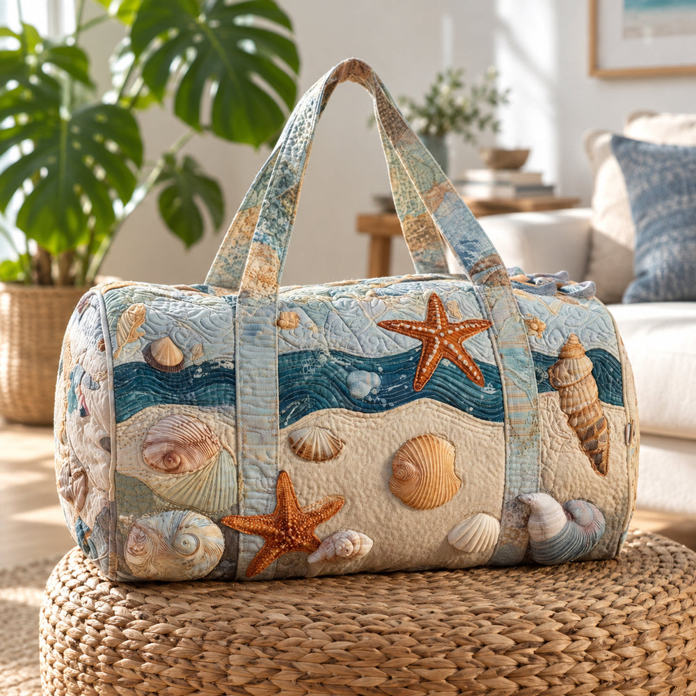 Seashell Shore Quilted Weekender Bag