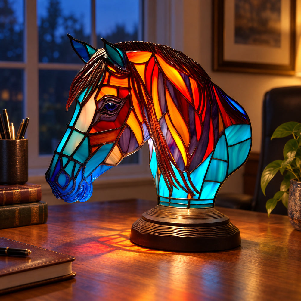 Spirit Horse Mosaic Lamp