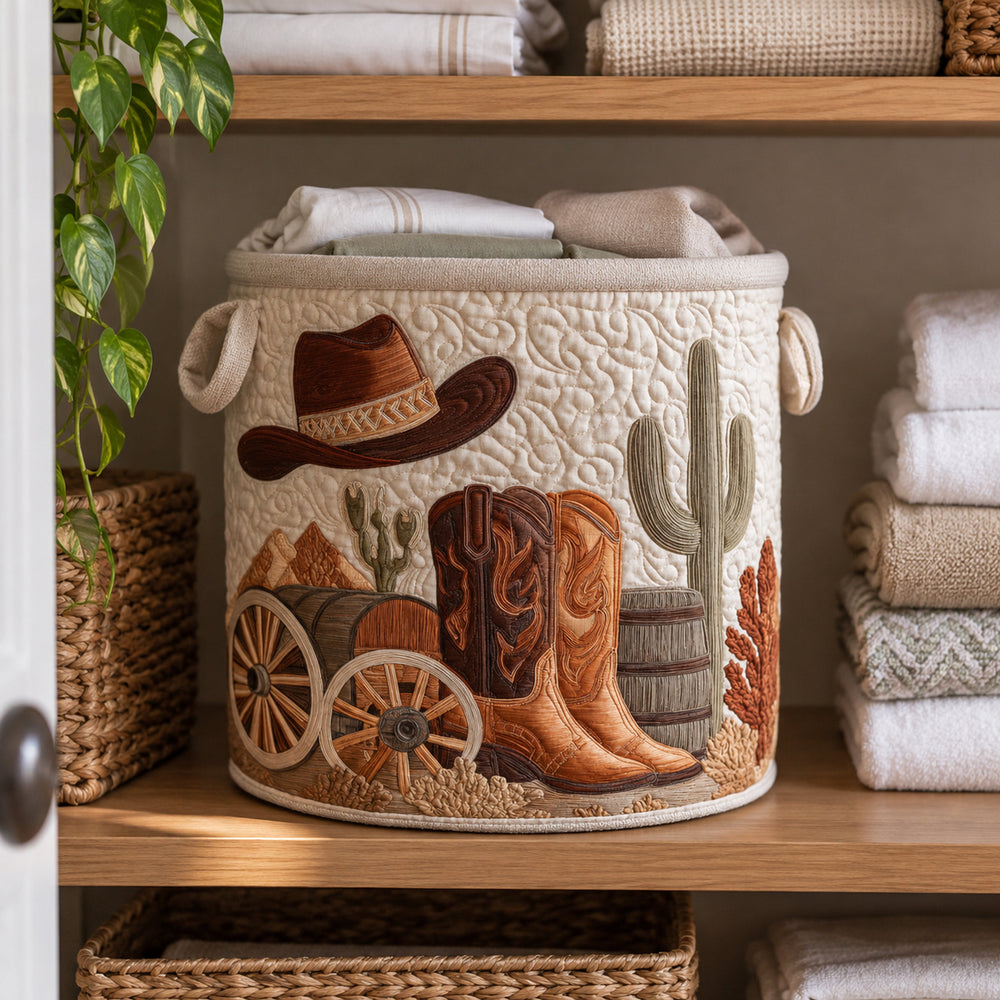 Western Spirit Quilted Laundry Basket